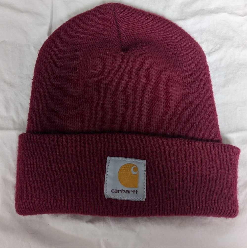 Maroon Carhartt beanie